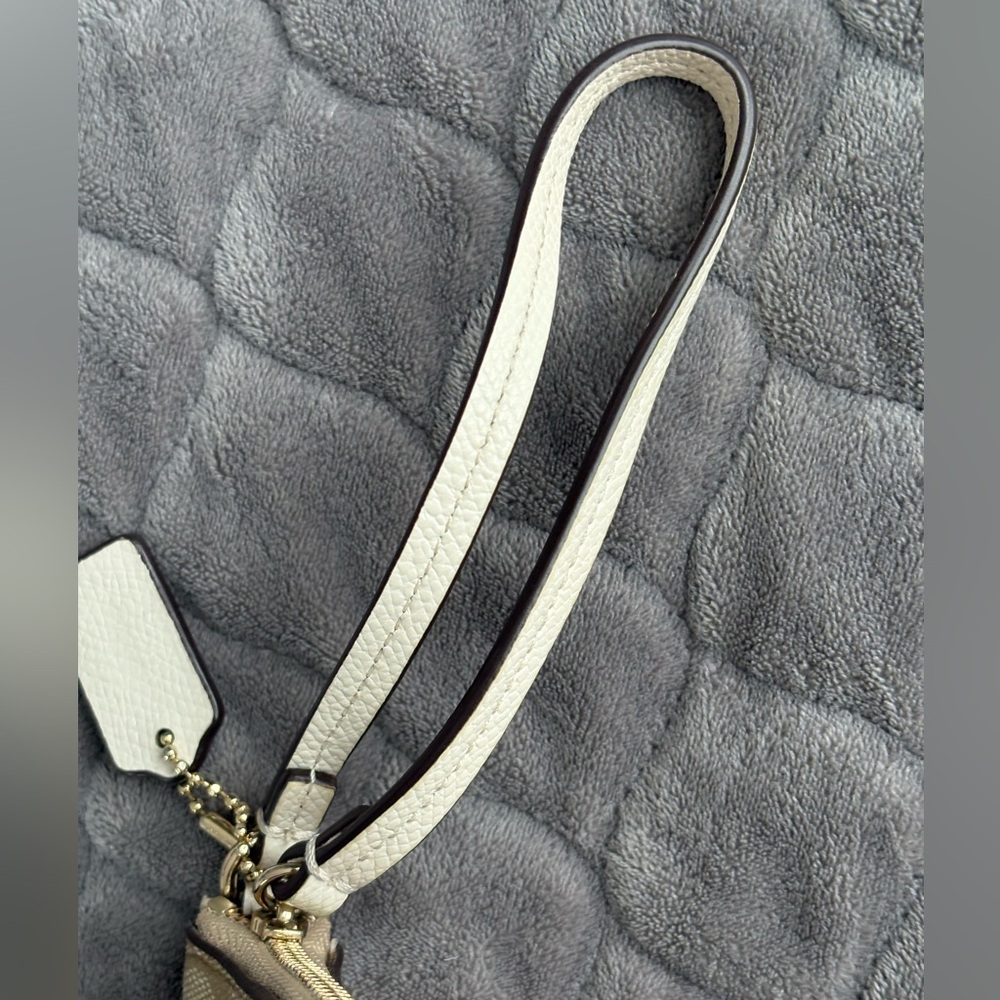 Coach Corner Zip Wristlet in Signature Coated Canvas - Picture 13 of 16